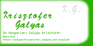 krisztofer galyas business card